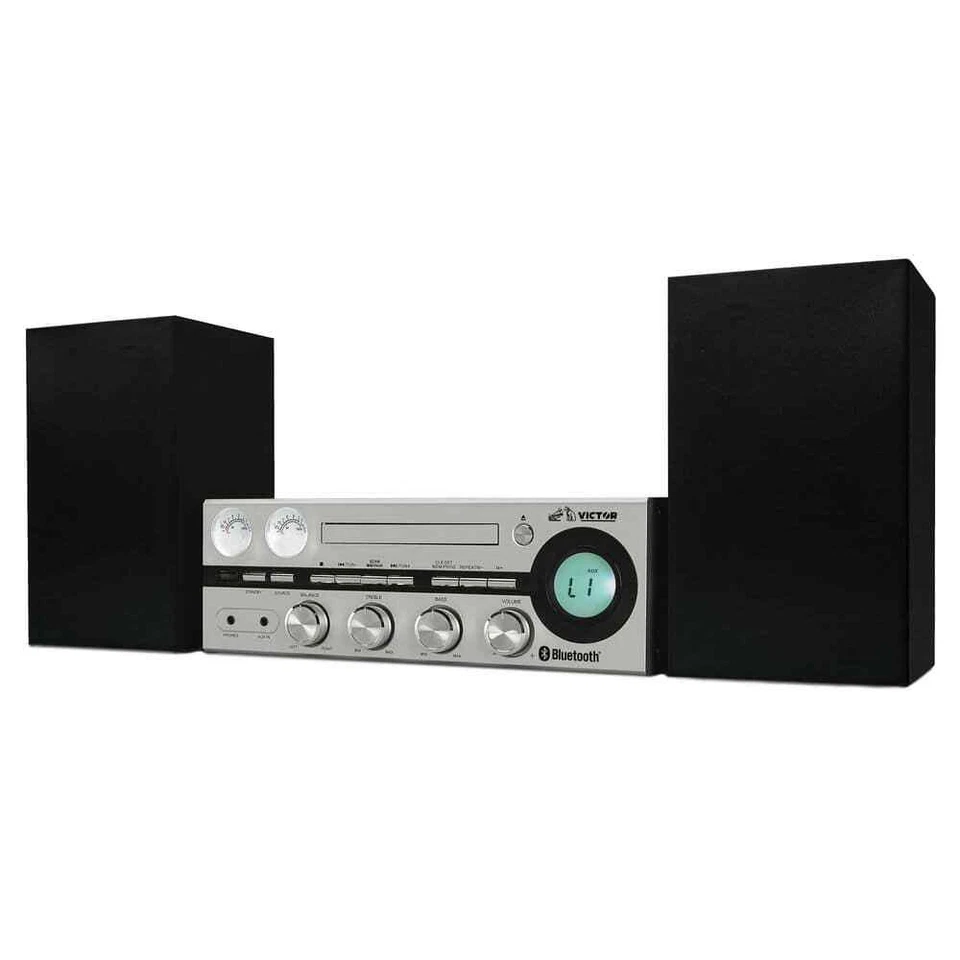 Victor Milwaukee 50W Desktop CD Stereo System with Bluetooth