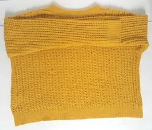 Love Tree Womens Cropped Soft Knit Sweater Pullover Top Yellow Size L - Bild 1 von 5
