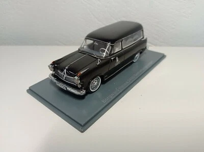 RARE NEO 1:43 BORGWARD HANSA 2400 RAPPOLD, BLACK HEARSE - 49520 - Image 1 of 4