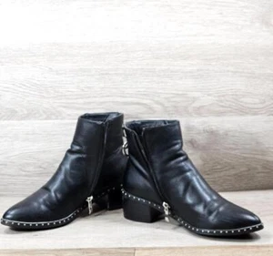 Vintage Women Ankle Boots Double Zip Winter Botties Size 39 - Picture 1 of 13