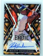 RICKEY HENDERSON 2023 LEAF EXOTIC LEOPARD AUTOGRAPH 1/1  OKLAND ATHLETICS