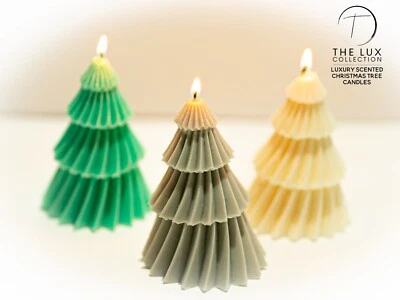 Varias Fragancias Árbol de Navidad Aroma Velas Cera de Soja Regalo Hogar Mesa Decoración Foto 1 de 4