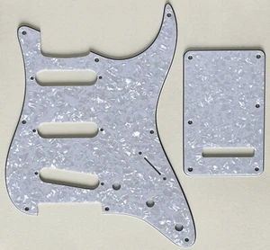White For US Fender 57'8 screw Stratocast and Tremolo Cover Back GuitarPickguard - Picture 1 of 7