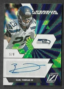 2021 ZENITH Z-GRAPHS SPOKES prizm AUTO /8 EARL THOMAS III autograph - only 8  - Picture 1 of 2