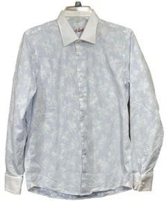 Robert Graham Shirt XL 18-20 Womens White Cotton Reversed Print French Cuff - Picture 1 of 9