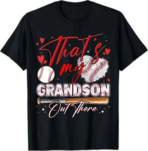 That's My Grandson Out There Baseball Grandma Mother's Day T-Shirt S-5XL - Picture 1 of 5