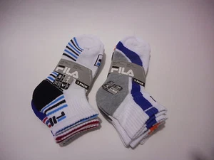 Boys Fila Ankle Socks 3pk Size 6-8.5 Various Colors NWT - Picture 1 of 3