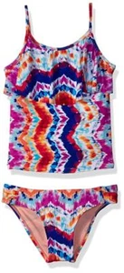 Hobie Tye Dye Tankini & Hipster Swimsuit Set Girl's Size 7 L65522 - Picture 1 of 2