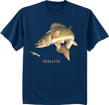 Men's big and tall t-shirt Walleye shirt fishing tall tee shirt for men