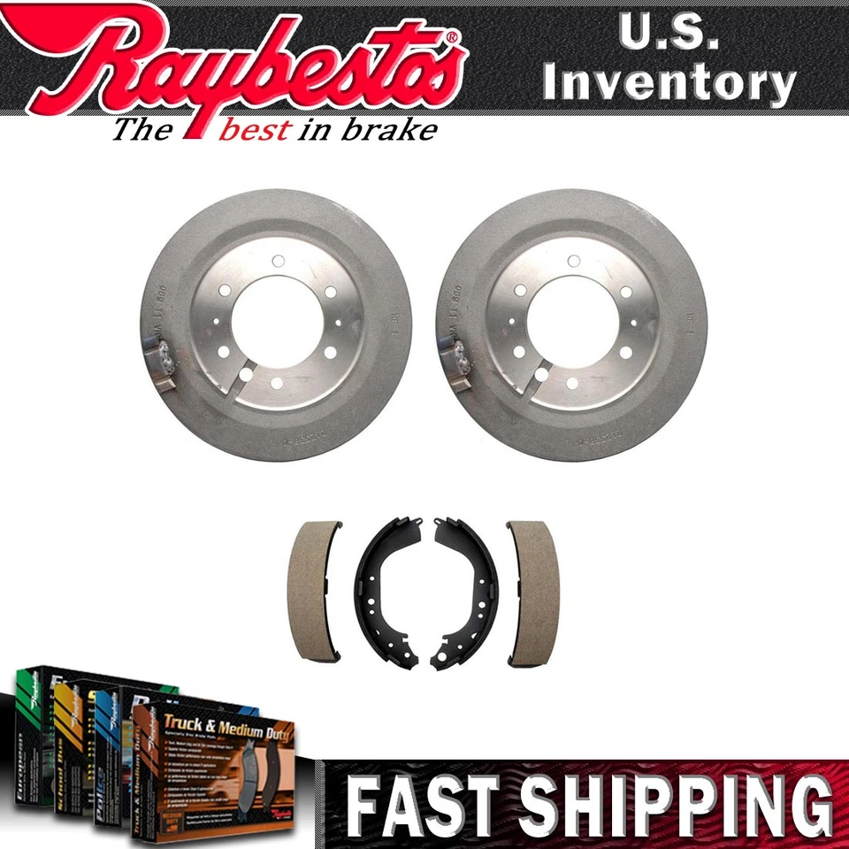 Kit traseiro Raybestos tambores de freio e sapatas de freio para 1981-1990 Toyota Land Cruiser - Imagem 1 de 4