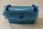 Kurt Geiger London Mini Kensington Quilted Leather/Crystal Crossbody Blue Bag