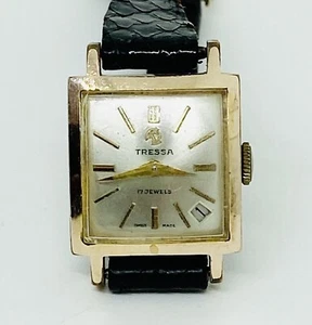 Tressa Ladies Watch 1960s Calendar 17J Cal. F4025 Felsa 4025 Runs VTG - Picture 1 of 6