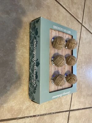 SET 6 TOMMY BAHAMA NAUTICAL Knot Rope DRAWER OR CABINET KNOBS PULLS Brand New - Image 1 of 4