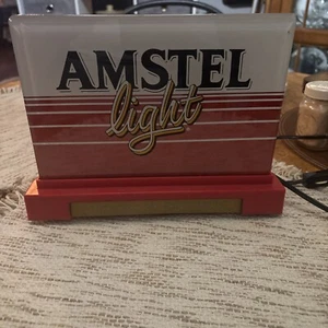 Amstel Light backbar Lighted Sign - Light Beer for Heavy World 1995 - Picture 1 of 12