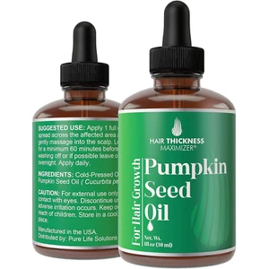 Pumpkin Seed Oil for Hair Growth Cold-Pressed Vegan Topical Serum for Thickening - Picture 1 of 9