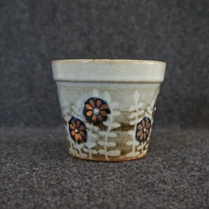 Otagiri Stoneware Pottery Planter Floral Small Japan Vintage - Picture 1 of 14