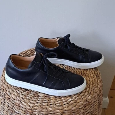 Greats Brooklyn Para Hombres The Royale Negro Cuero Informal/Atletismo Tenis S-10.5 Foto 1 de 4