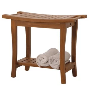 B-Ware Teak-Hocker MCW-M84, Holzhocker Duschhocker, B-Grade-Teak, 51x60x30cm - Bild 1 von 9