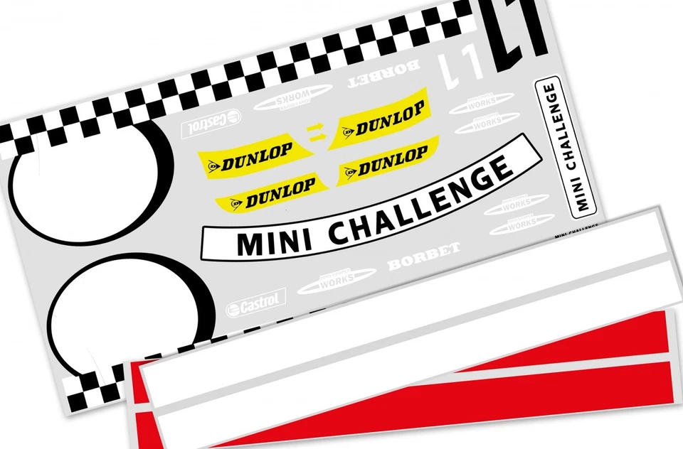 FG Team-Dekorbogen Mini Cooper, Set. - 5185 - Team Decals - Bild 1 von 1