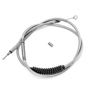 MOFUN 68 11/16" Stainless Steel Braided Clutch Cable For Harley Dyna 12" Bars - Picture 1 of 6