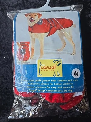 Casual Canine Reflective Dogs Jacket Red M - Image 1 of 4