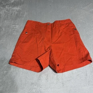 Vintage Lauren Ralph Lauren Shorts Womens 12 Red Cotton Casual Chino High Rise - Picture 1 of 6