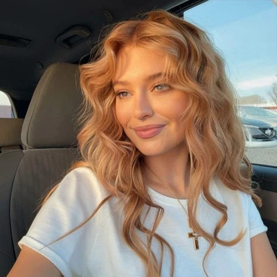 Pelucas delanteras cálidas rubias miel marrón resaltadas onduladas 100 % cabello humano encaje Foto 1 de 4