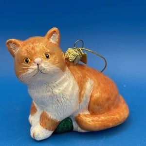 Orange and White Kitty Cat Ornament Kurt S Adler Midwest of Cannon Falls - Picture 1 of 10