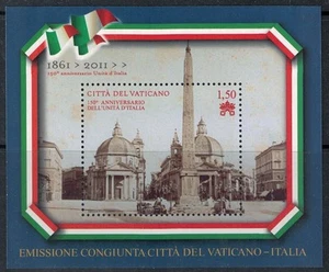 VATICANO 2011 Unità d'Italia BF MNH** - Picture 1 of 1
