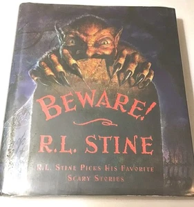 R. L. Stine Beware! book First Edition Ex Library Dust Jacket - Picture 1 of 6