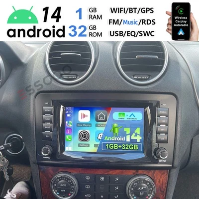 Für Mercedes-Benz ML/GL Klasse W164 X164 Android 14 +DAB Autoradio GPS Navi WIFI - Bild 1 von 4