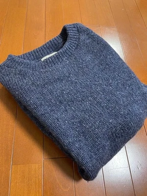 L.L.Bean Wool Sweater Navy US Made 80s-90s L - Image 1 of 4