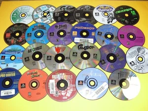 ¡Lote de 22 discos PS1 sin probar! Mortal Kombat 4 y Trilogy Tomb Raider THPS - Imagen 1 de 6