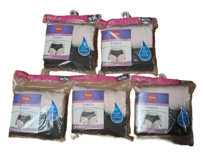 NEW 10 pair of HANES Briefs Panties  10/3XL  Cooling Tagless, No Ride Up  SOFT - Image 1 of 2