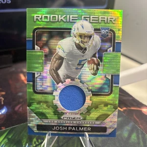 2021 Panini Prizm Football #RG-29 Josh Palmer GREEN PULSAR ROOKIE GEAR PATCH RC - Bild 1 von 3