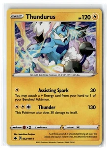 Sword & Shield 2021 - Chilling Reign Thundurus #52 Holo básico/raro - Imagen 1 de 2