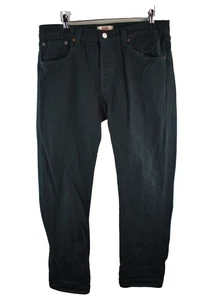 LEVI'S 501 Black Straight Jeans size W34 L34 Mens Button Fly Trousers Casual - Picture 1 of 8