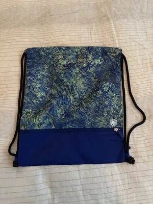Lululemon Seawheeze 2019 Blue Drawstring Gym Bag Unisex Cinch Sac Backpack - Image 1 of 4