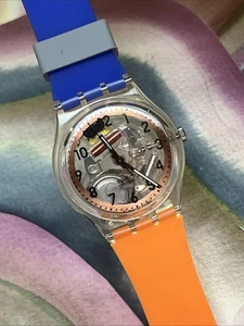 ๐ฅ Vintage 1996 SKK100 Freeride Swatch Watch 34mm Gents New Custom Bands X - Picture 1 of 12
