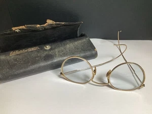 ANTIQUE PAIR OF SHURON 1/10 12K GF EYEGLASSES FUL*VUE BIFOCAL WITH CASE - Picture 1 of 12