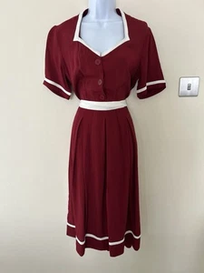 The Seamstress Of Bloomsbury Francoise Dress Windsor Wine Size 10 BNWT RRP£94.00 - Picture 1 of 12