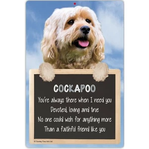 Cockapoo Hund Cockapoo Schild Treuer Freund Cockapoos Hund Zitat Schild Schilder Hunde - Bild 1 von 1