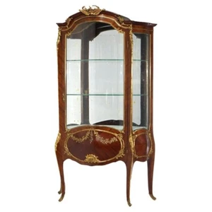 Oversized Francois Linke Signed Louis XIV Kingwood, Mahogany & Ormolu Vitrine - Picture 1 of 19