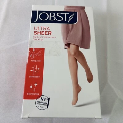 Pantimedias de compresión Jobst UltraSheer 30-40 punta cerrada negras medianas Foto 1 de 4