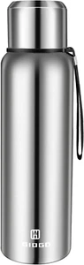 Insulated Vacuum Thermo Bottle 1000Ml/33.8Oz with Cup Stainless Steel Coffee Bot - Picture 1 of 12