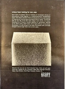 Scott Industrial Foam Chester PA Vintage Print Ad 1962 - Picture 1 of 3