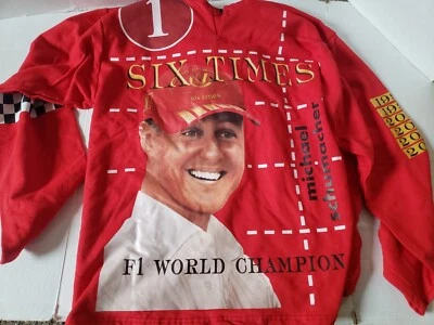Michael Schumacher Six Times F1 Champion Red Sweatshirt Hoodie New w/Tags XL - Image 1 of 4