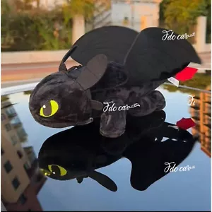 Ala Mosca Negra Furia Desdentada Dragón Coche Accesorios Decoración Dibujos Animados Adorno - Imagen 1 de 8