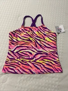 NWT NEW OP Girls Multicolor Tankini Top Size 6X - Picture 1 of 6