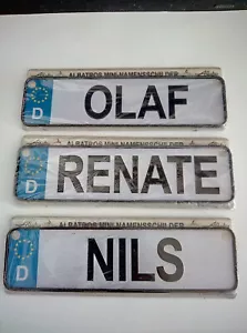 Mini Nummernschild mit Namen Geschenk Auto - Picture 1 of 50